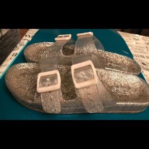 Cat and Jack Girls Susan Glitter Slide Sandals